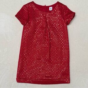 GAP Red Textured Dress